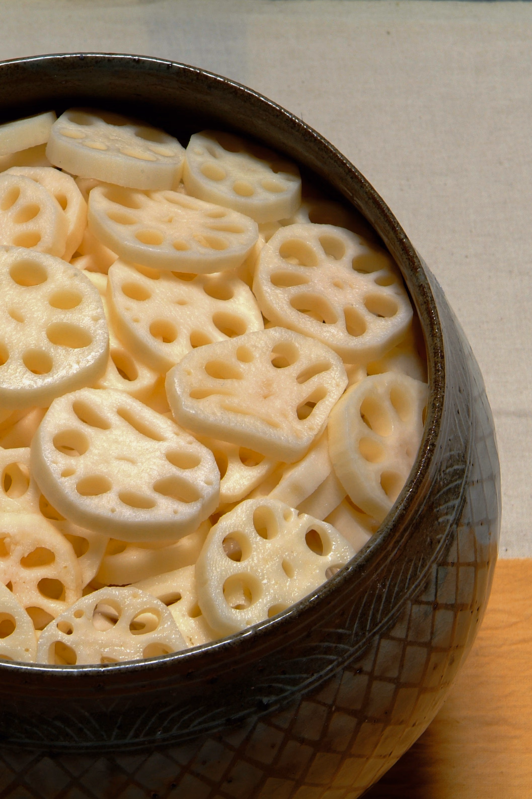 Tsuchiura lotus roots sorted after harvest